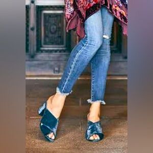 Sole Society Velvet Heeled Mule